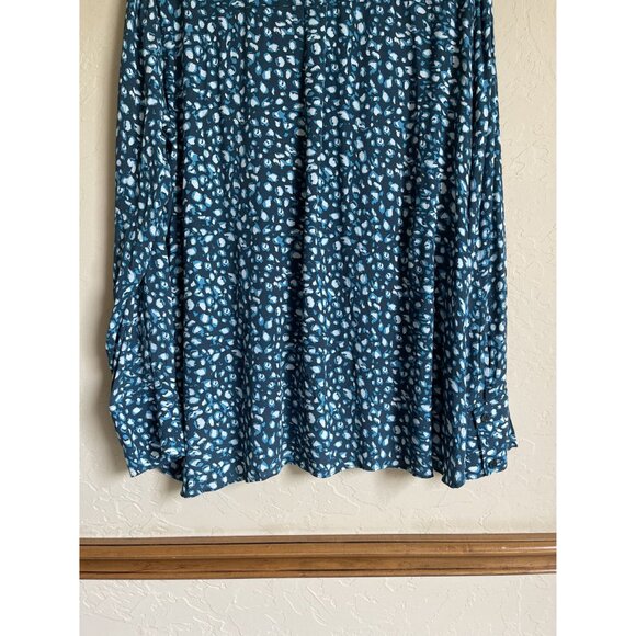 New! NWT Whistles Pastel Leopard Print Blue Turquoise Shirt US 14 MSRP $139 Long - Picture 14 of 16